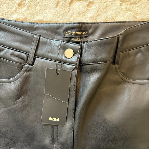 Faux Leather Pants - NWT - Picture 6 of 8